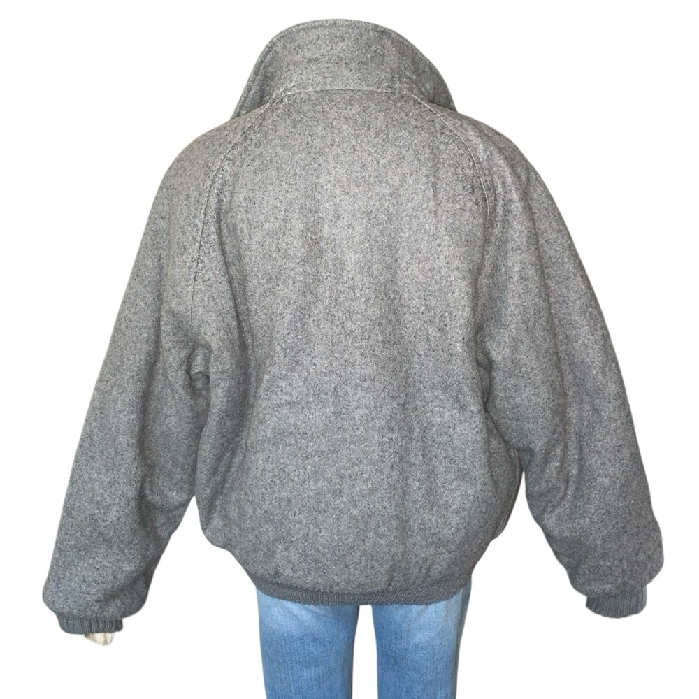 v i n t a g e :: Wool Warm Padded Lined Tweed Bomber Jacket - Picture 3 of 15